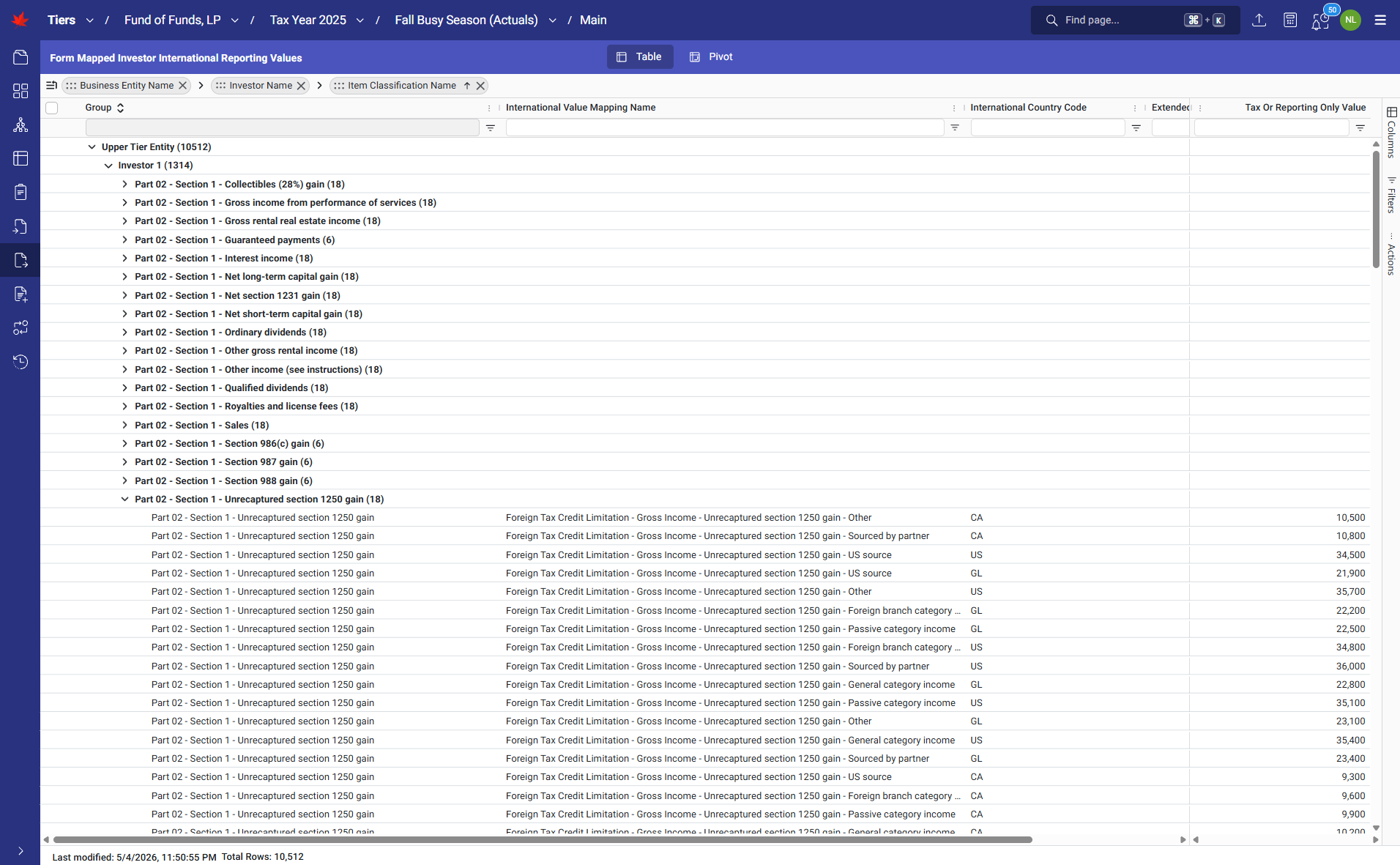 TIERS screenshot showing k-3 Form Outputs